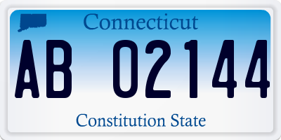 CT license plate AB02144