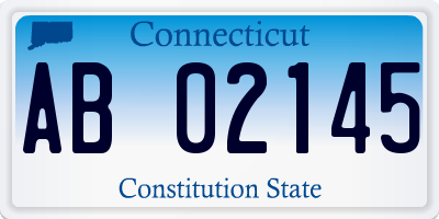 CT license plate AB02145