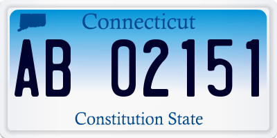 CT license plate AB02151