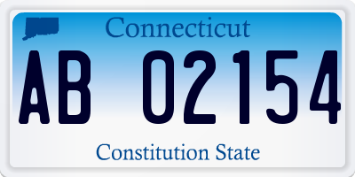 CT license plate AB02154