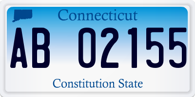 CT license plate AB02155