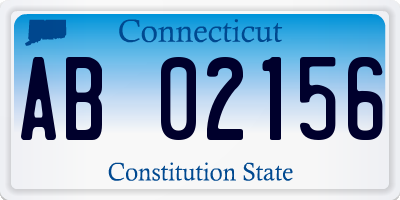 CT license plate AB02156