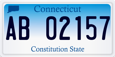 CT license plate AB02157