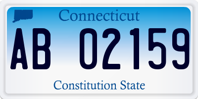 CT license plate AB02159