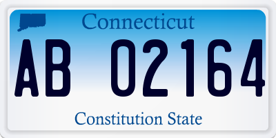 CT license plate AB02164