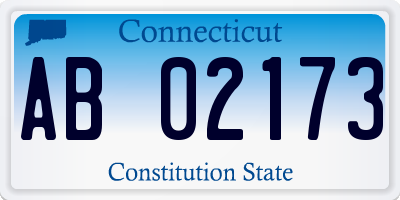 CT license plate AB02173