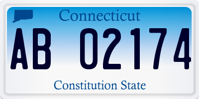 CT license plate AB02174