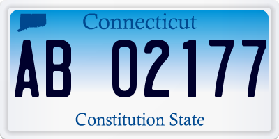 CT license plate AB02177