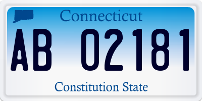 CT license plate AB02181