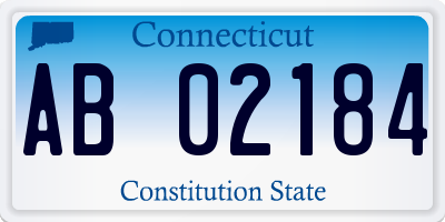 CT license plate AB02184