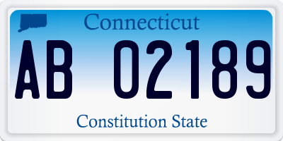 CT license plate AB02189