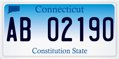 CT license plate AB02190