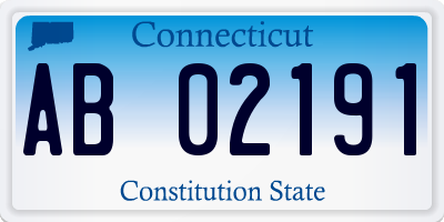 CT license plate AB02191