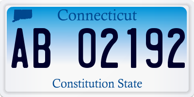 CT license plate AB02192