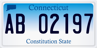 CT license plate AB02197