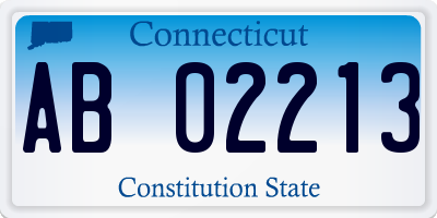 CT license plate AB02213