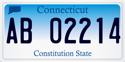 CT license plate AB02214