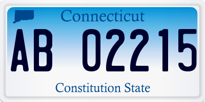 CT license plate AB02215