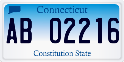 CT license plate AB02216