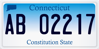 CT license plate AB02217