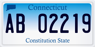 CT license plate AB02219