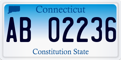 CT license plate AB02236