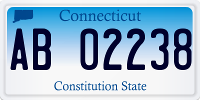 CT license plate AB02238