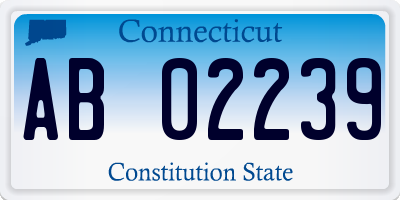 CT license plate AB02239