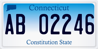 CT license plate AB02246