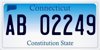 CT license plate AB02249