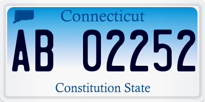 CT license plate AB02252