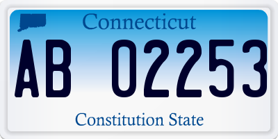 CT license plate AB02253