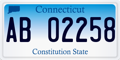 CT license plate AB02258