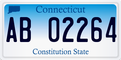 CT license plate AB02264