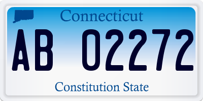 CT license plate AB02272