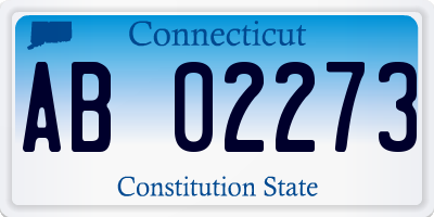 CT license plate AB02273