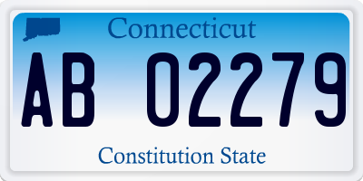 CT license plate AB02279