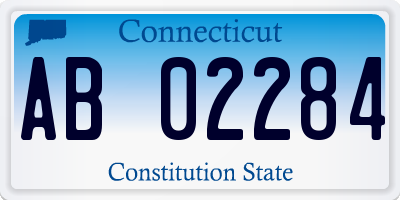 CT license plate AB02284