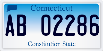 CT license plate AB02286