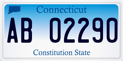 CT license plate AB02290