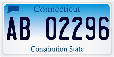 CT license plate AB02296