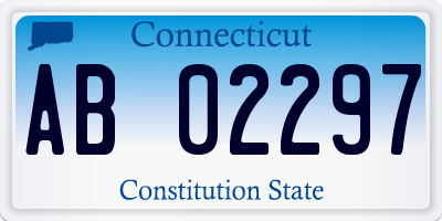 CT license plate AB02297