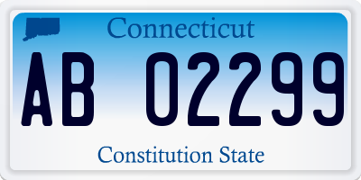 CT license plate AB02299