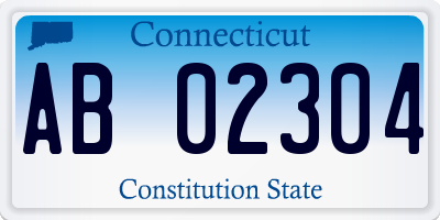 CT license plate AB02304