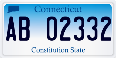 CT license plate AB02332