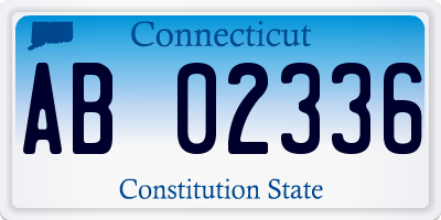 CT license plate AB02336