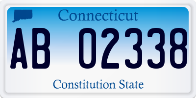 CT license plate AB02338
