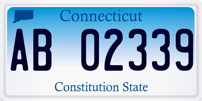 CT license plate AB02339