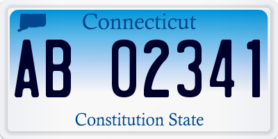 CT license plate AB02341