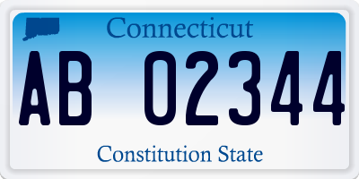 CT license plate AB02344